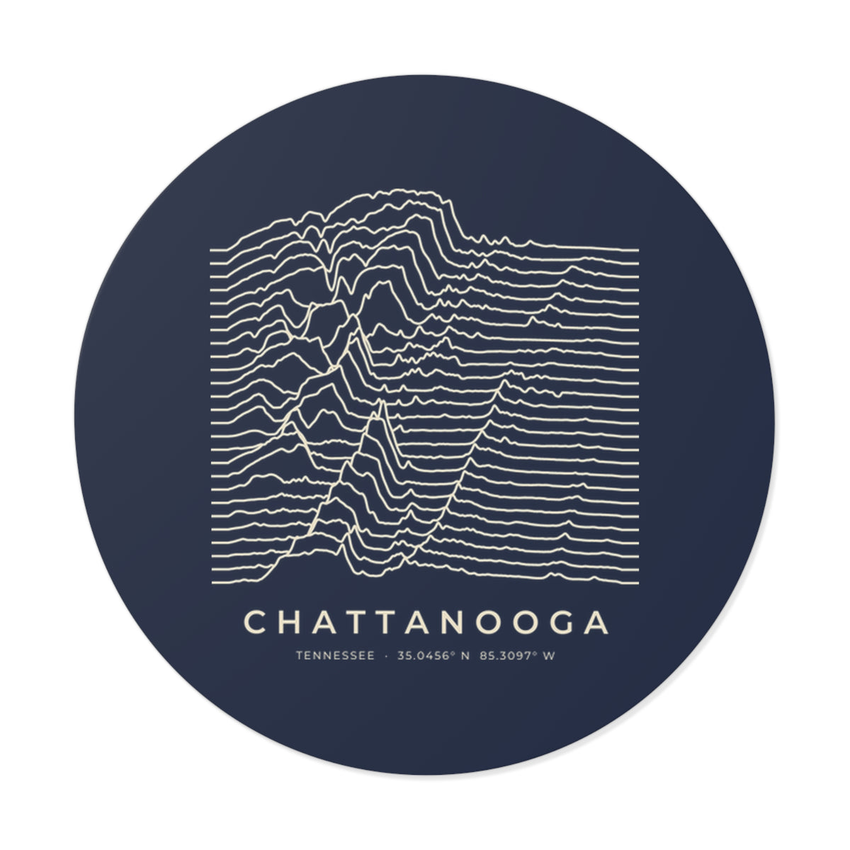 Chattanooga Ridgeline Sticker (Navy)