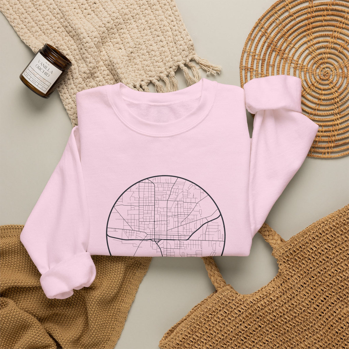 Jackson Street Map Crewneck Sweatshirt
