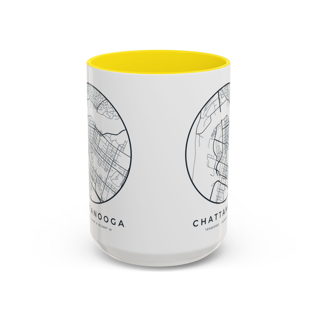 Chattanooga Street Map Accent Mug