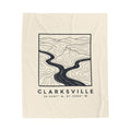 Clarksville Topo Map Blanket