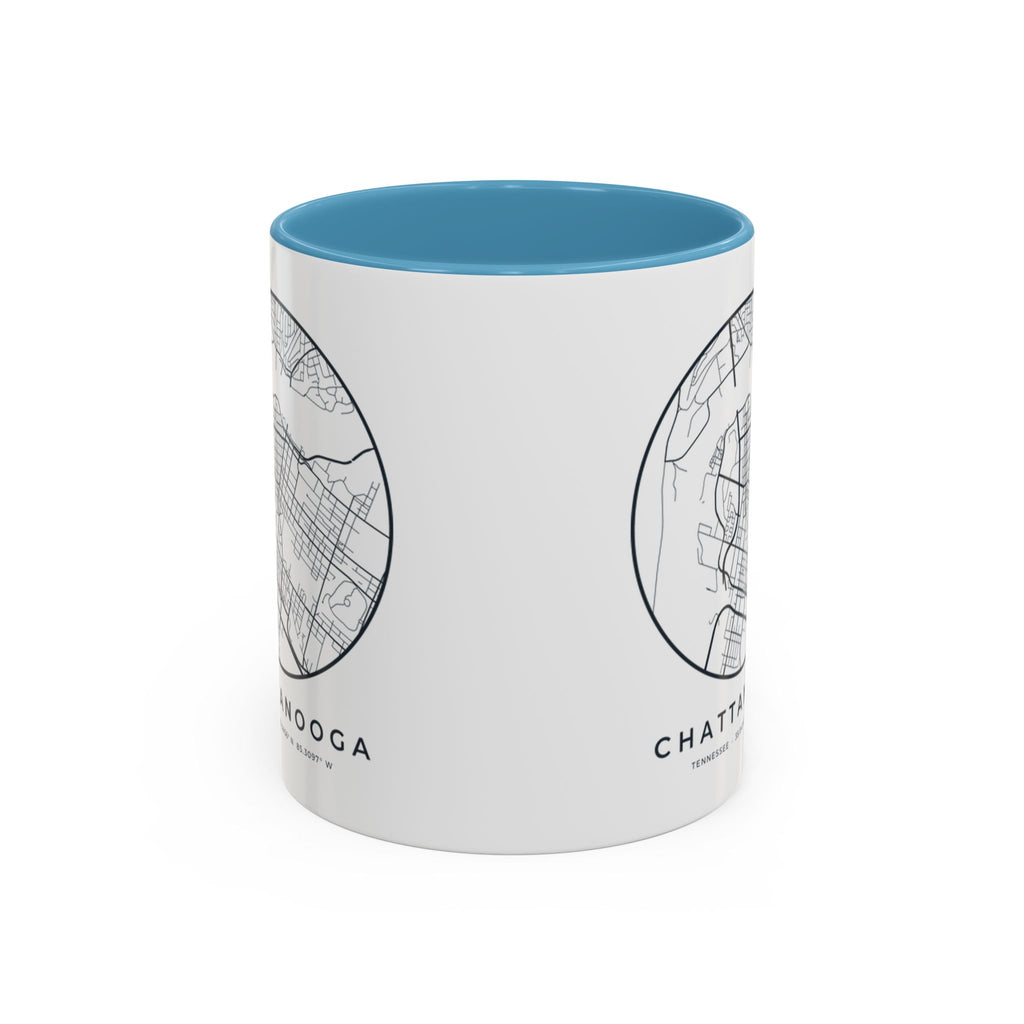 Chattanooga Street Map Accent Mug