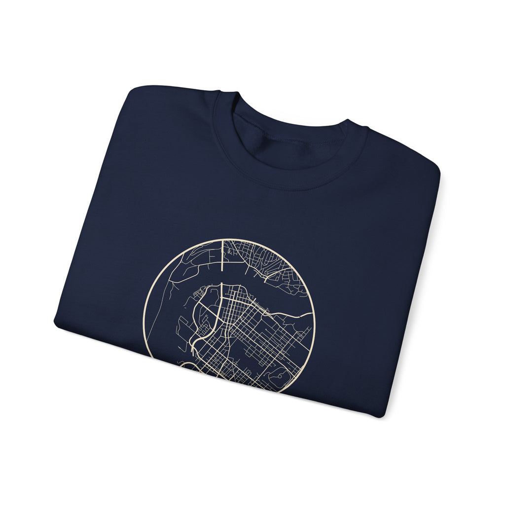 Chattanooga Street Map Crewneck Sweatshirt