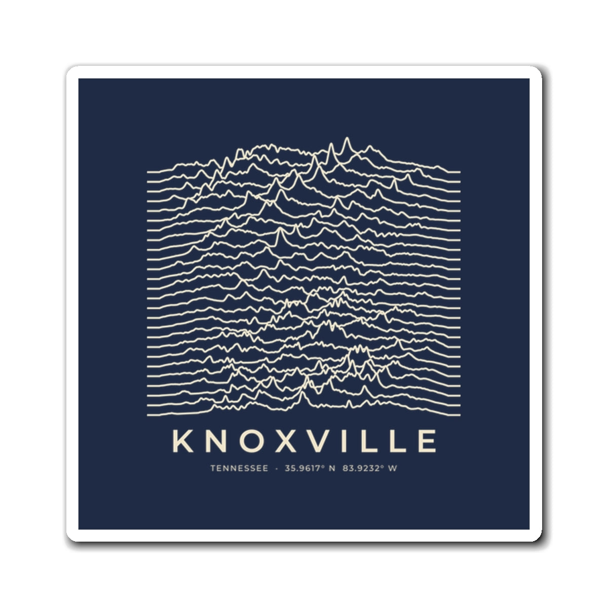 Knoxville Ridgeline Magnet (Navy)