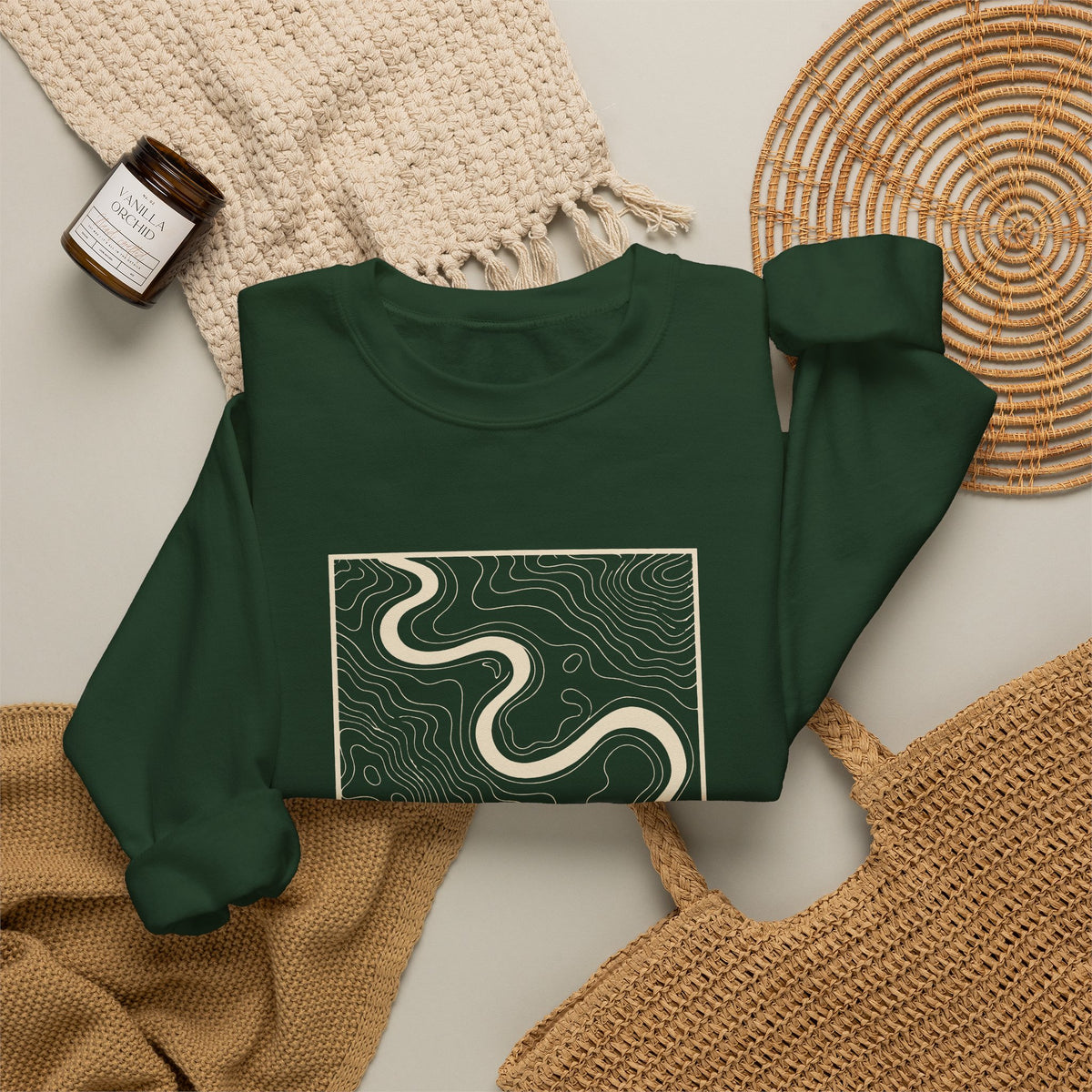 Jackson Topo Map Crewneck Sweatshirt