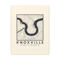 Knoxville Topo Map Canvas Print