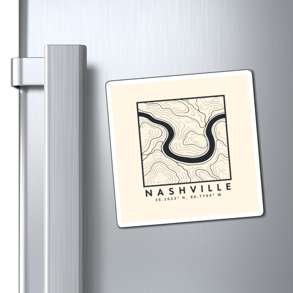 Nashville Topo Map Magnet