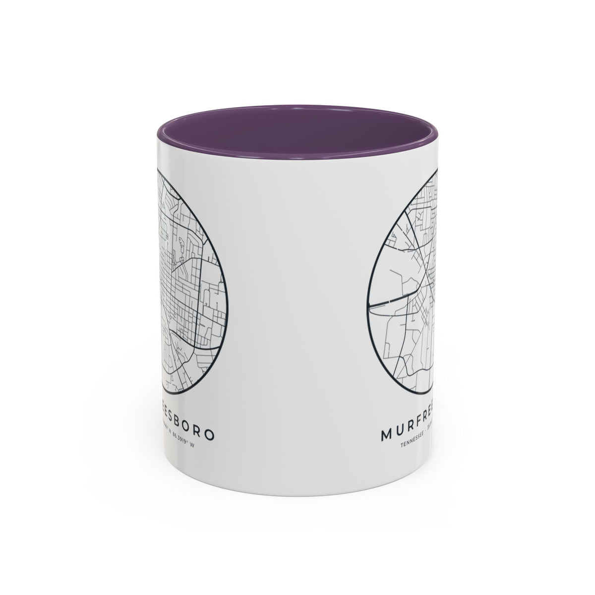 Murfreesboro Street Map Accent Mug