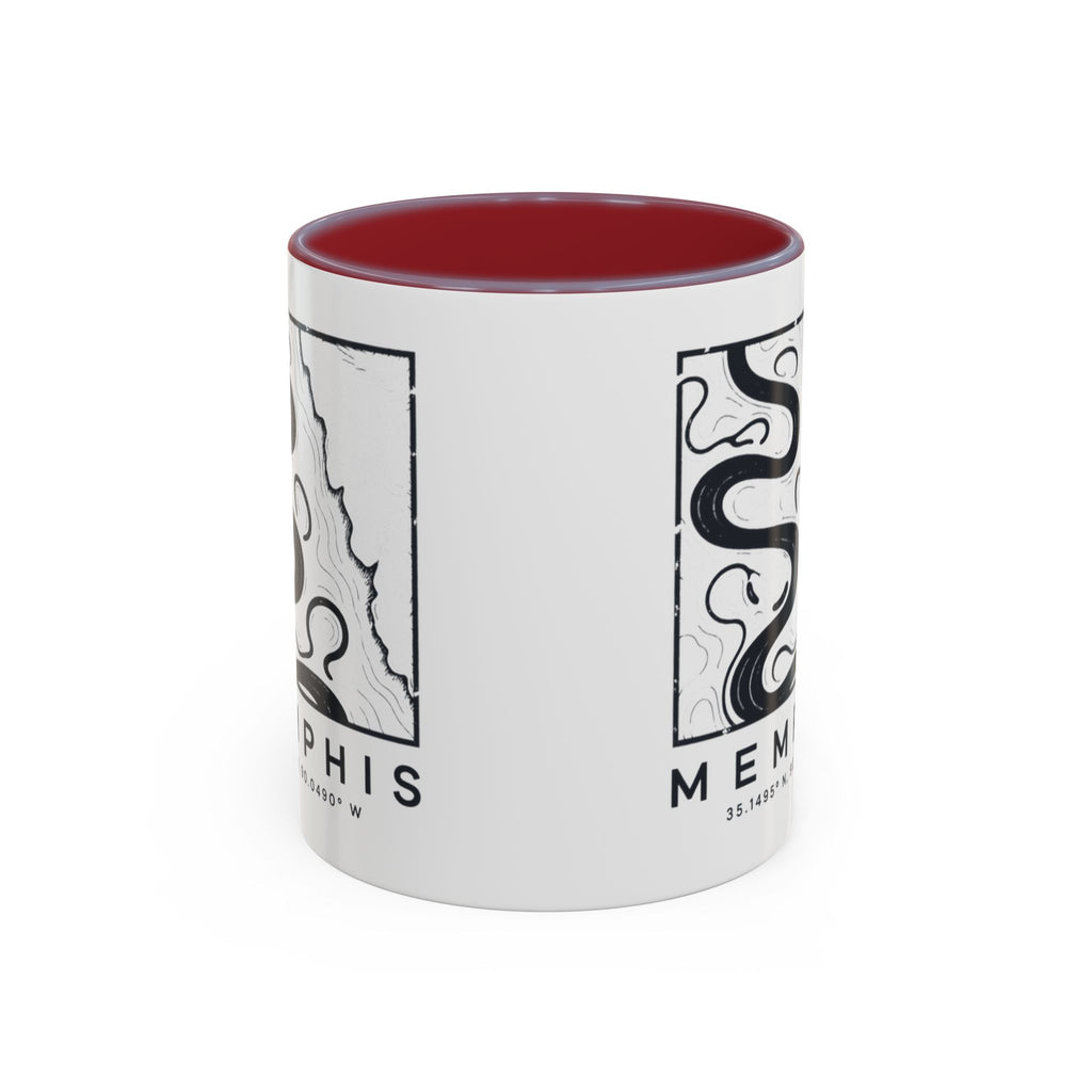 Memphis Topo Map Accent Mug