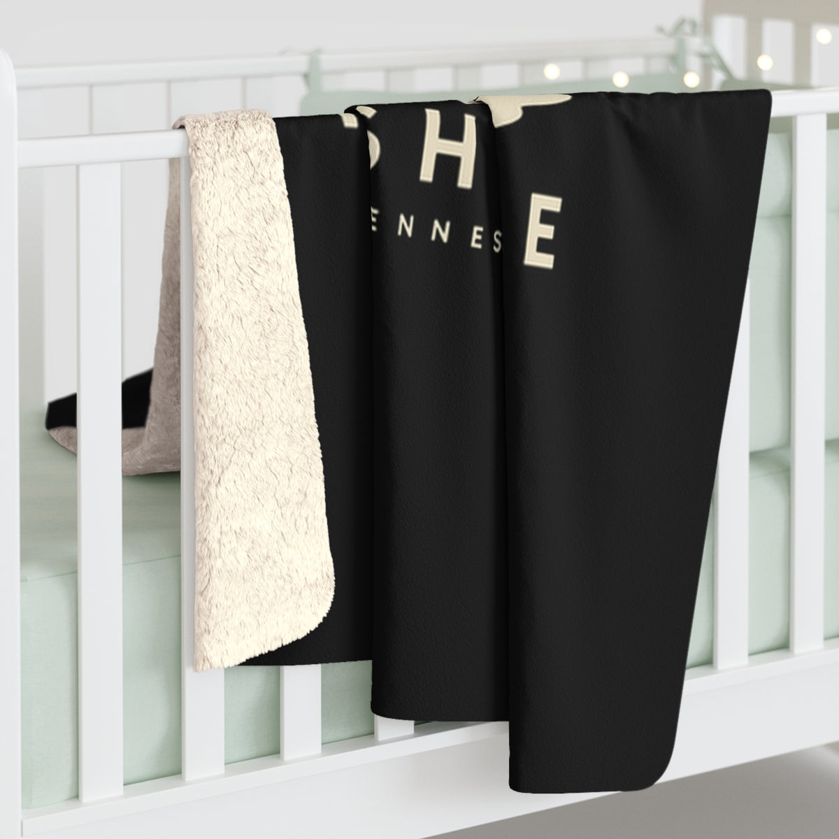 Nashville Parthenon Sherpa Blanket (Black)