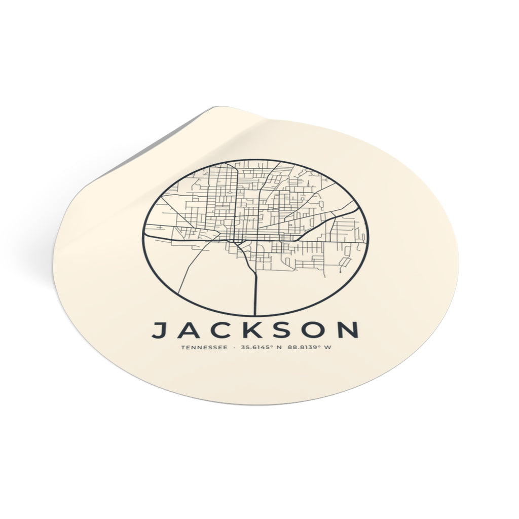 Jackson Street Map Sticker