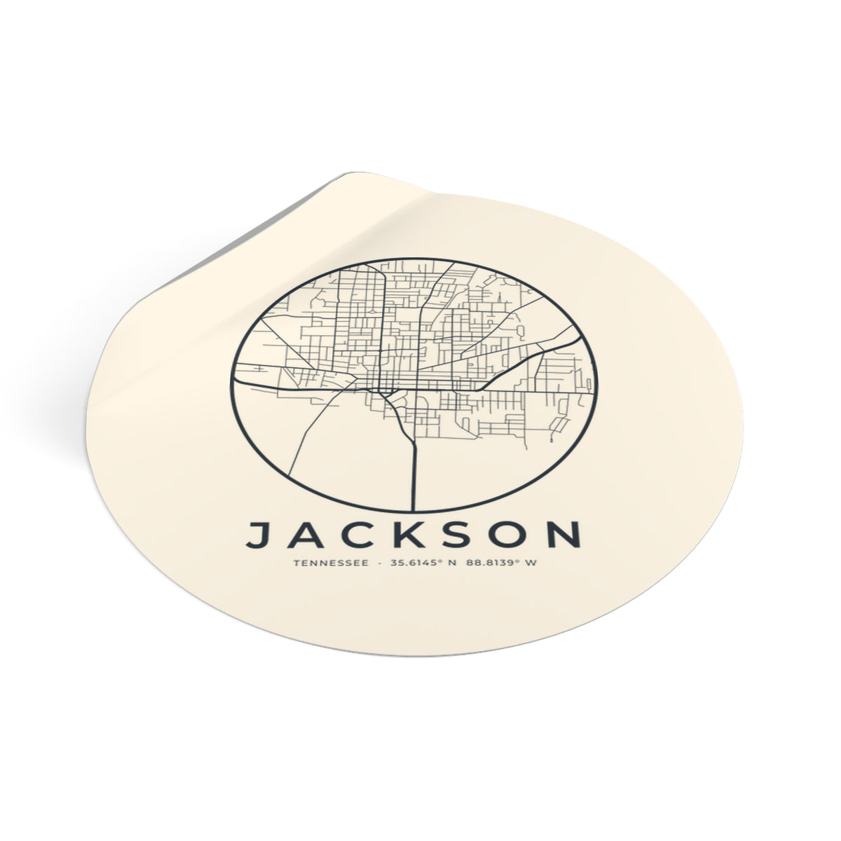 Jackson Street Map Sticker