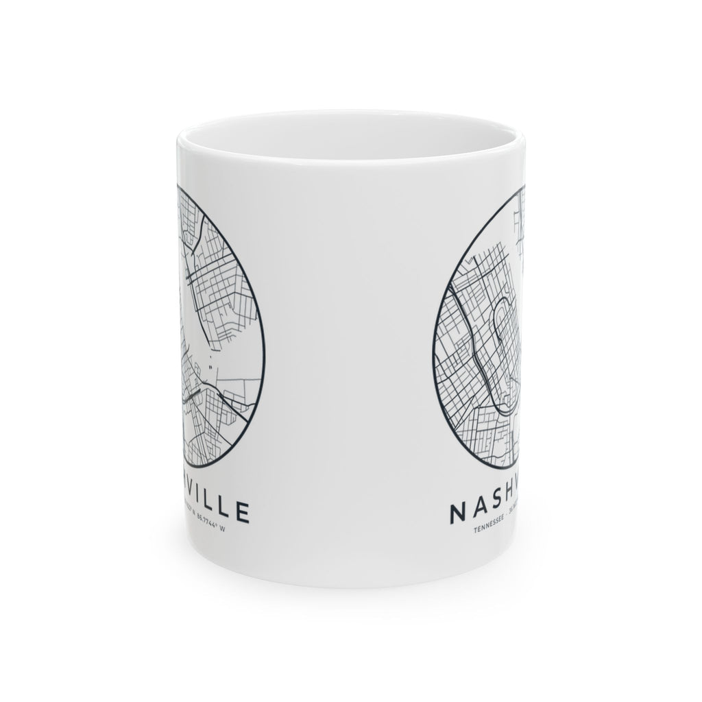 Nashville Street Map Mug