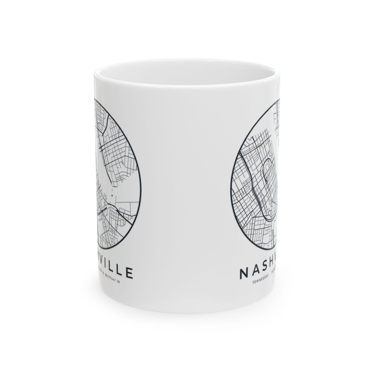 Nashville Street Map Mug