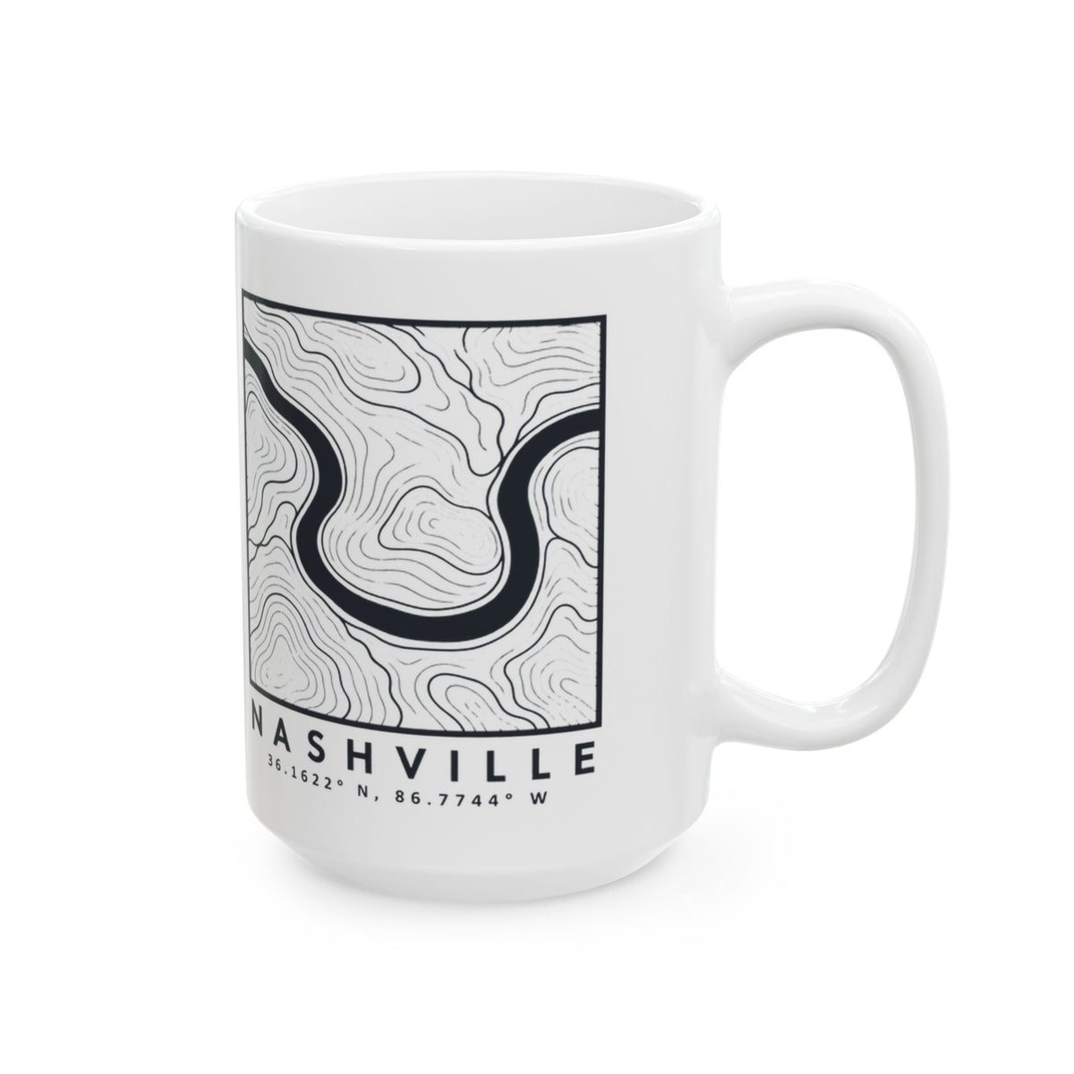Nashville Topo Map Mug