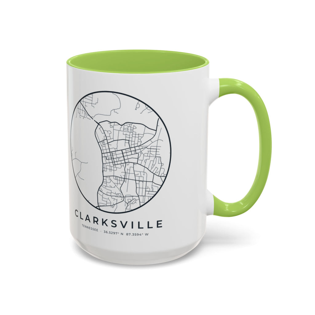 Clarksville Street Map Accent Mug