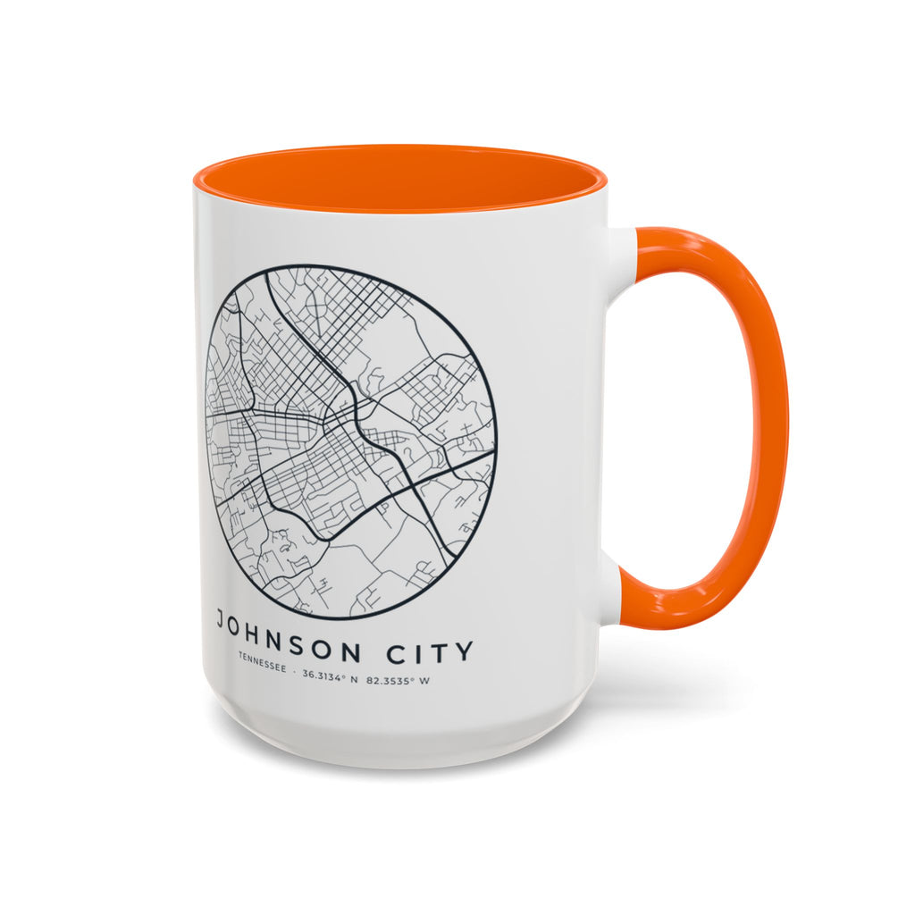 Johnson City Street Map Accent Mug