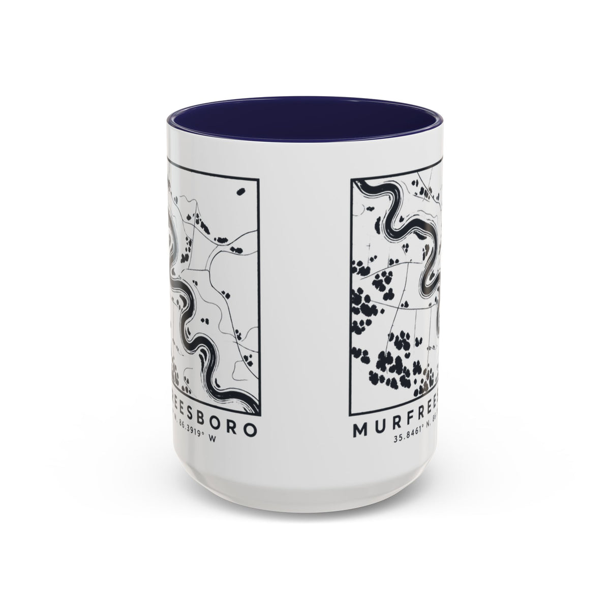 Murfreesboro Topo Map Accent Mug