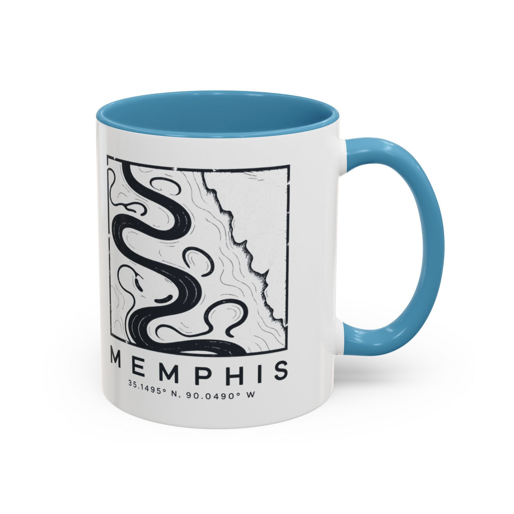 Memphis Topo Map Accent Mug