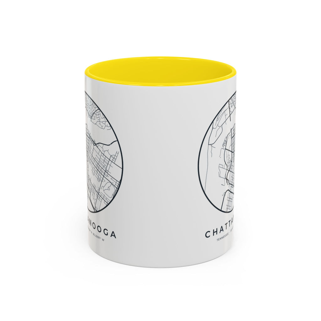 Chattanooga Street Map Accent Mug