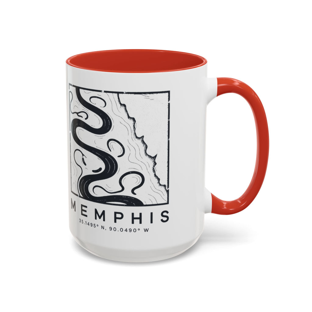 Memphis Topo Map Accent Mug
