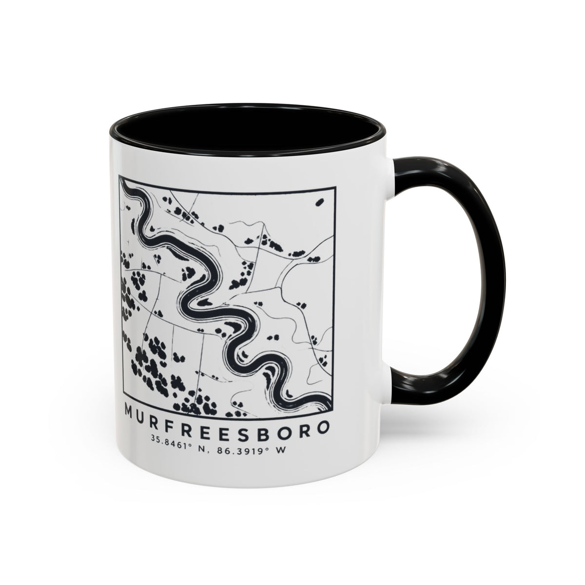 Murfreesboro Topo Map Accent Mug