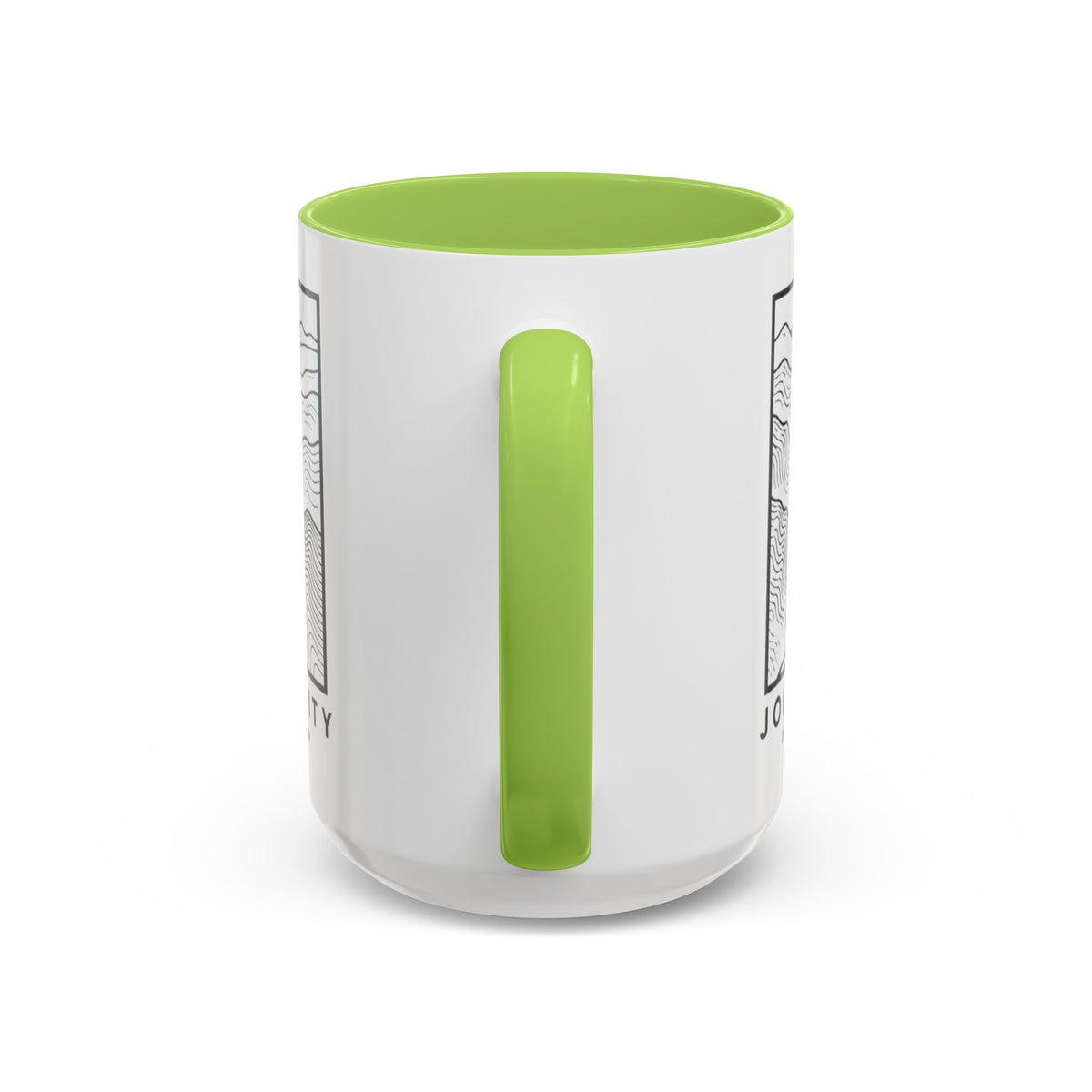 Johnson City Topo Map Accent Mug