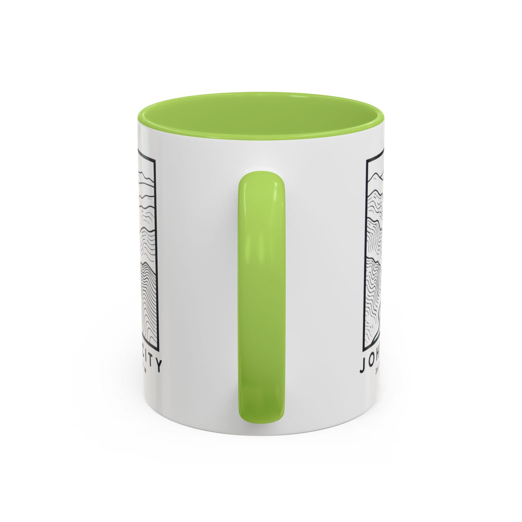 Johnson City Topo Map Accent Mug