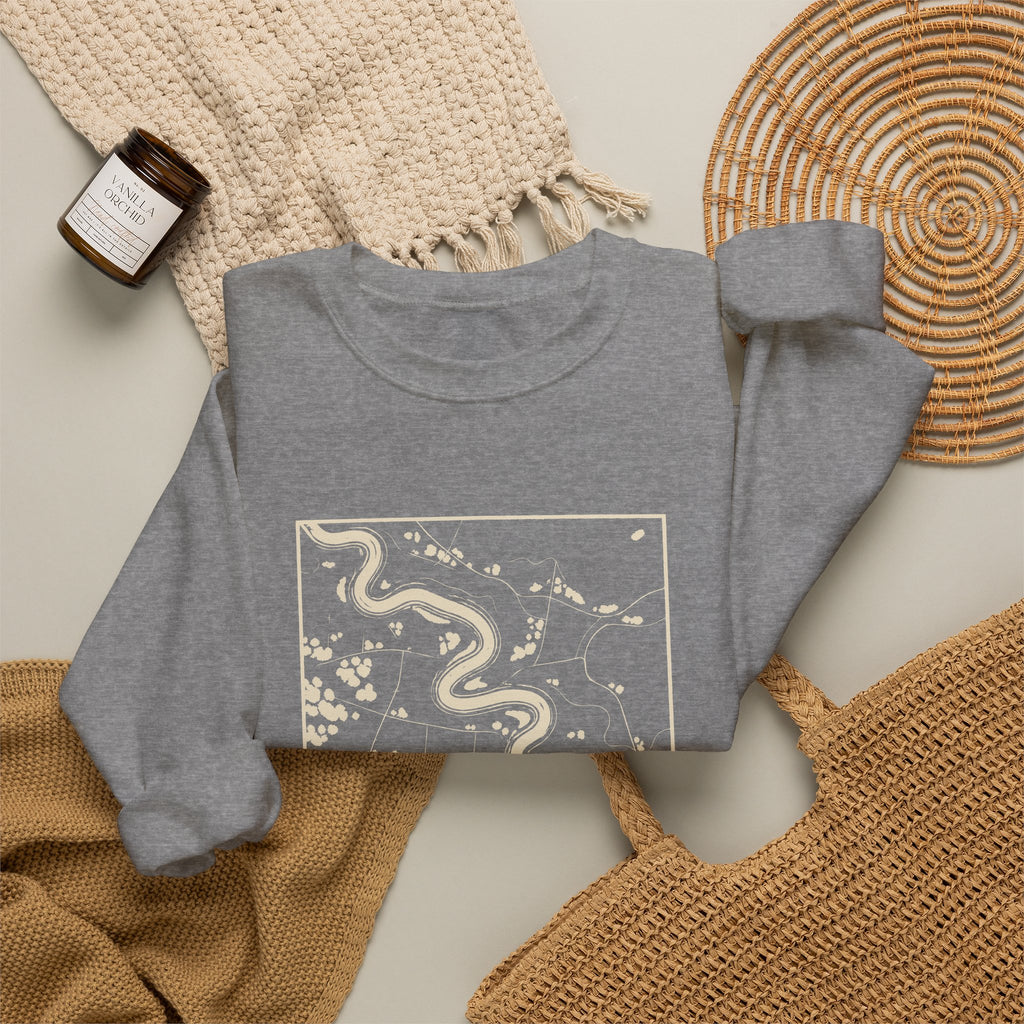 Murfreesboro Topo Map Crewneck Sweatshirt