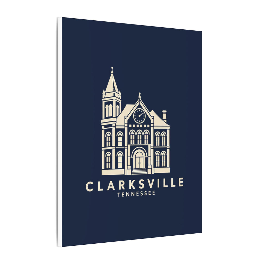 Clarksville Customs House Canvas Print (Navy)