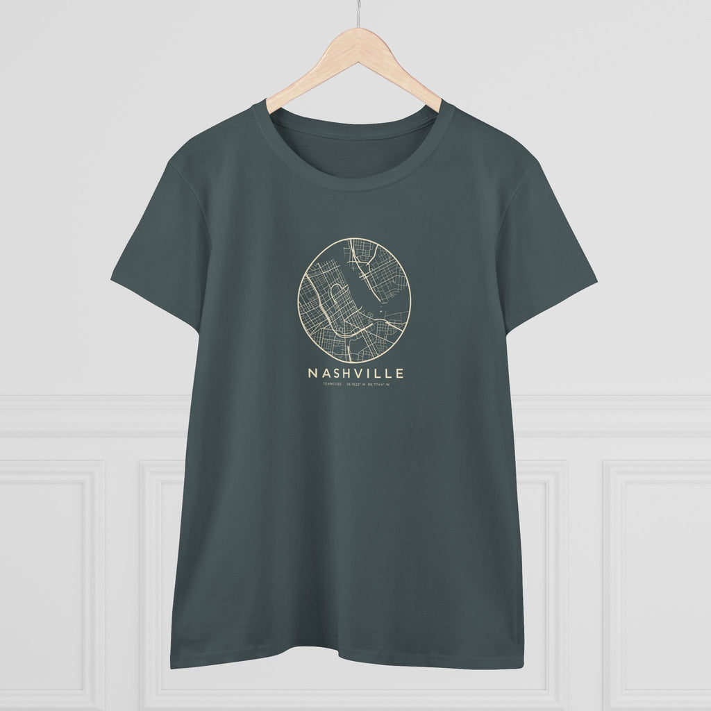 Nashville Street Map Women's T-Shirt