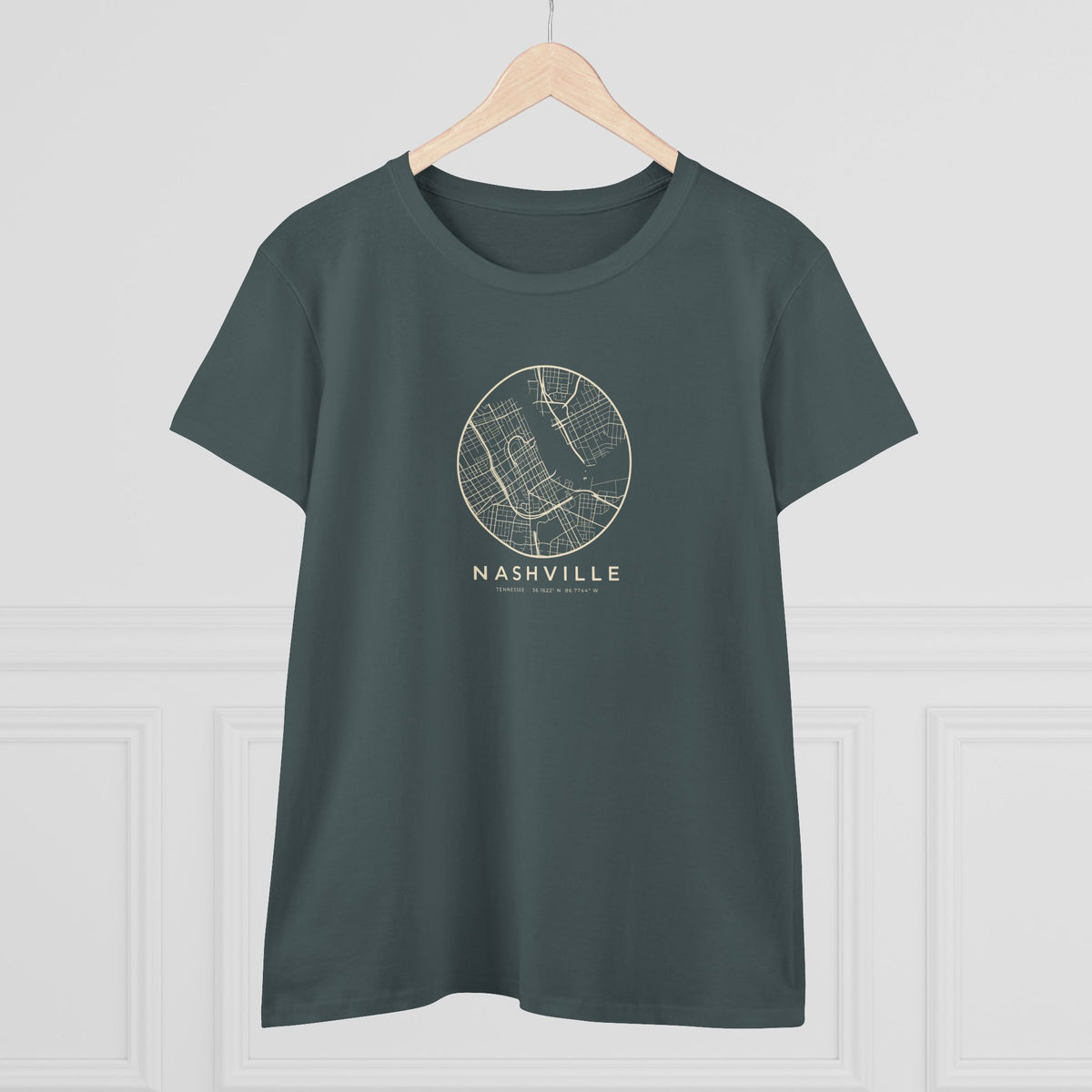 Nashville Street Map Women's T-Shirt