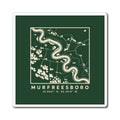 Murfreesboro Topo Map Magnet (Forest Green)