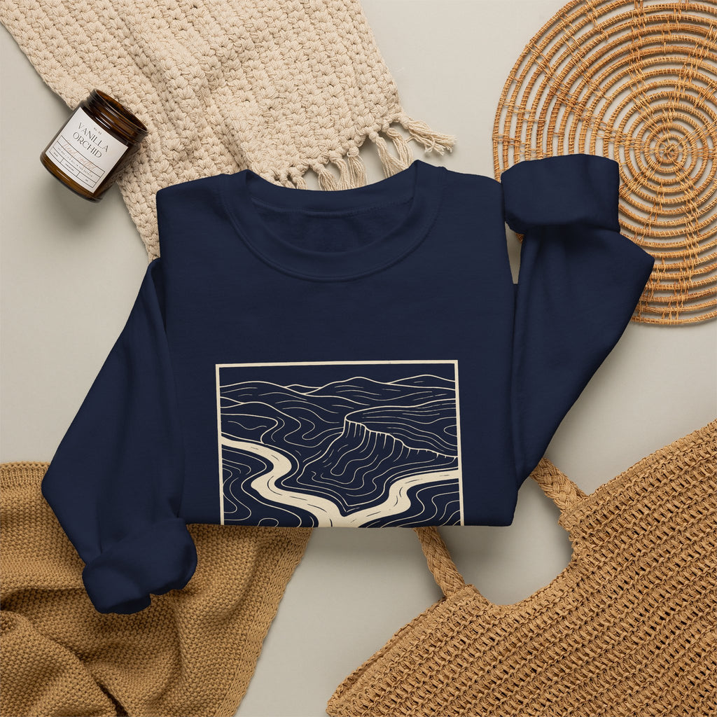 Clarksville Topo Map Crewneck Sweatshirt