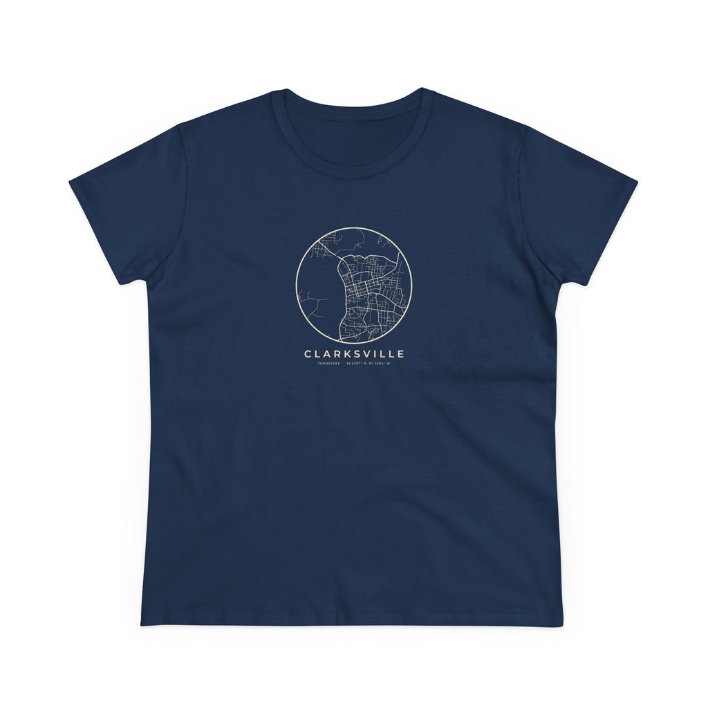 Clarksville Street Map Women's T-Shirt