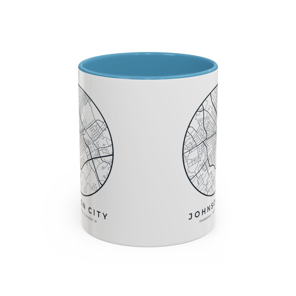 Johnson City Street Map Accent Mug