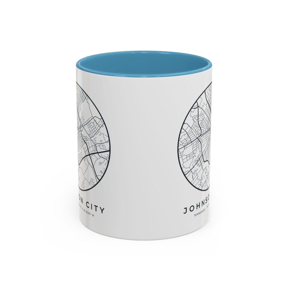 Johnson City Street Map Accent Mug
