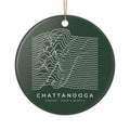 Chattanooga Ridgeline Ornament (Forest Green)