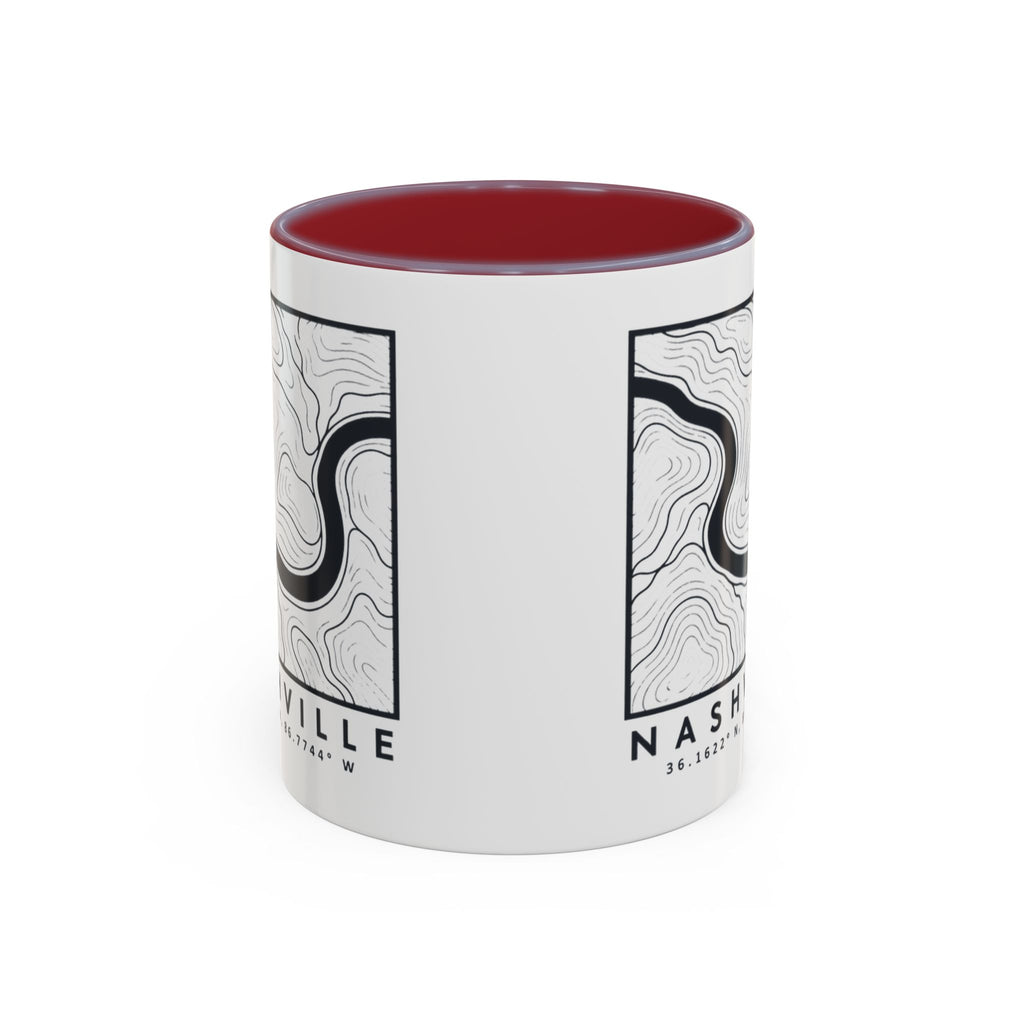 Nashville Topo Map Accent Mug