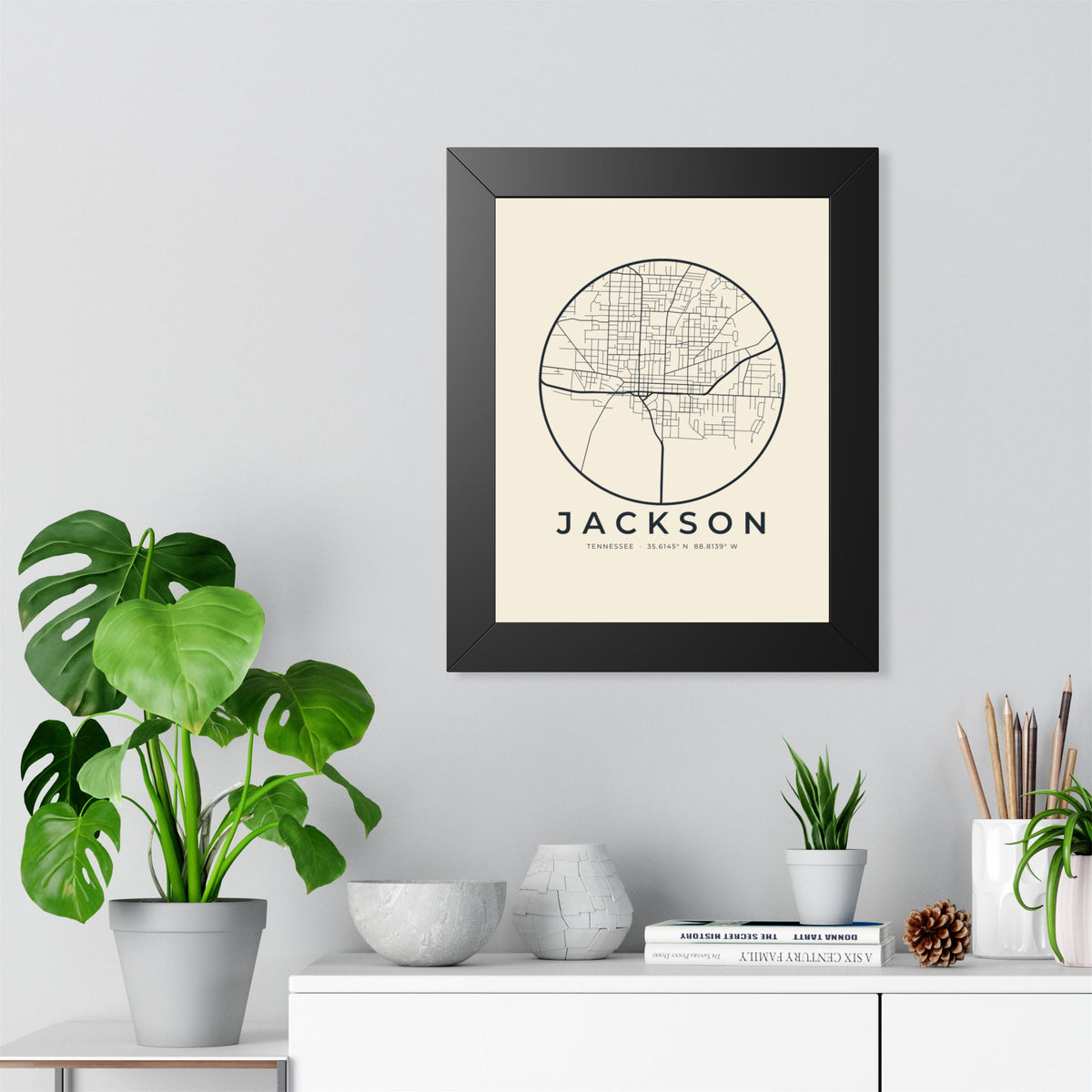 Jackson Street Map Framed Print