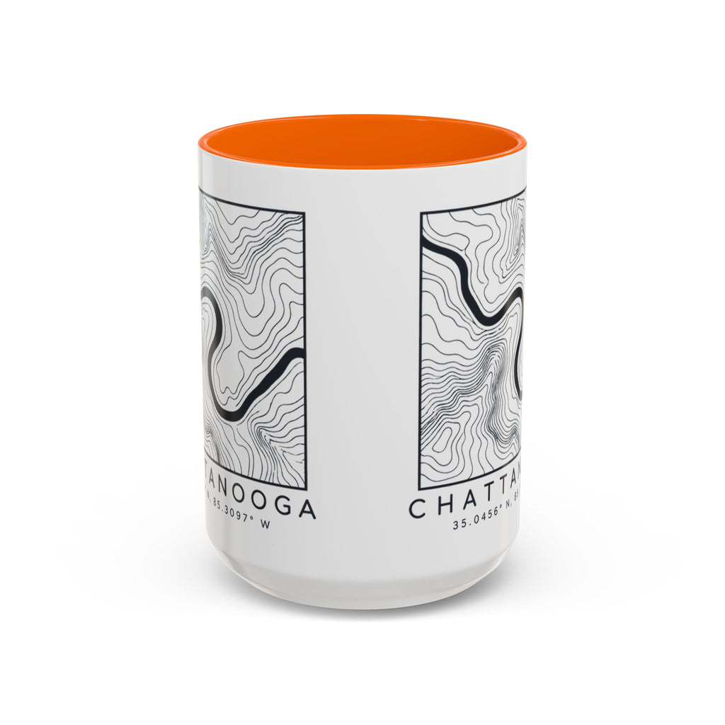 Chattanooga Topo Map Accent Mug