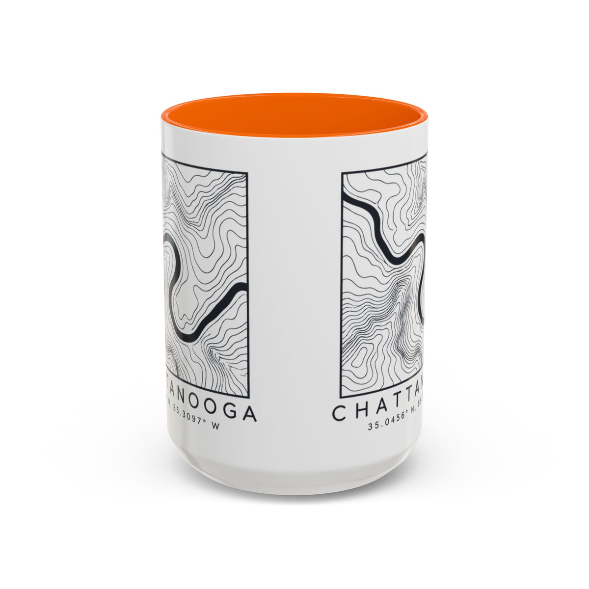 Chattanooga Topo Map Accent Mug