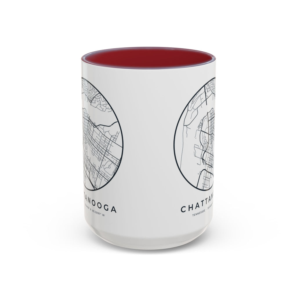 Chattanooga Street Map Accent Mug