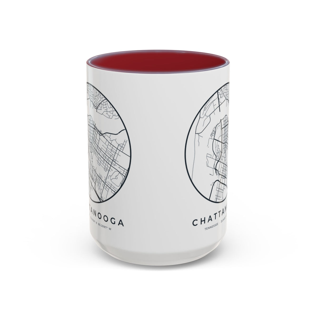 Chattanooga Street Map Accent Mug