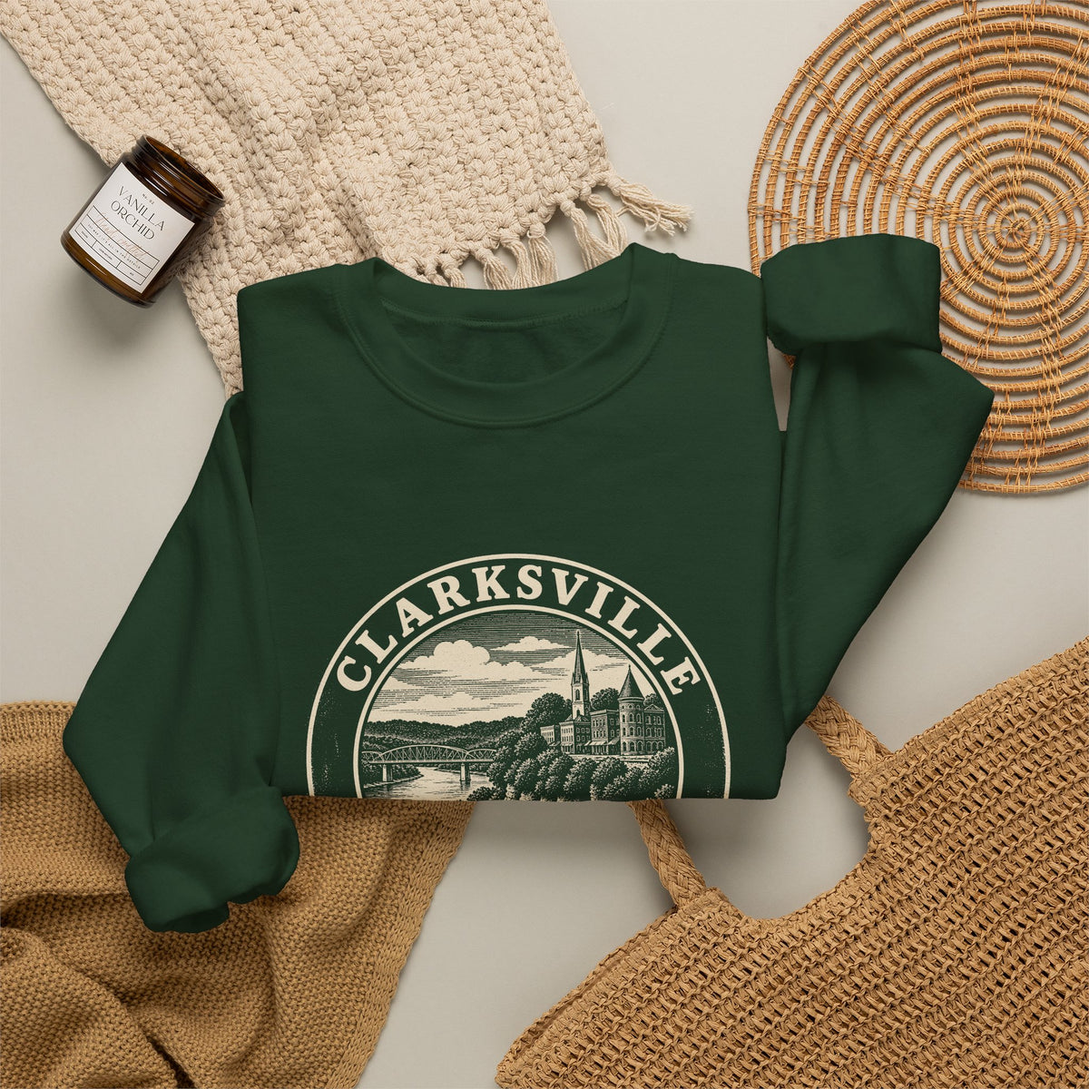 Clarksville Park Badge Crewneck Sweatshirt