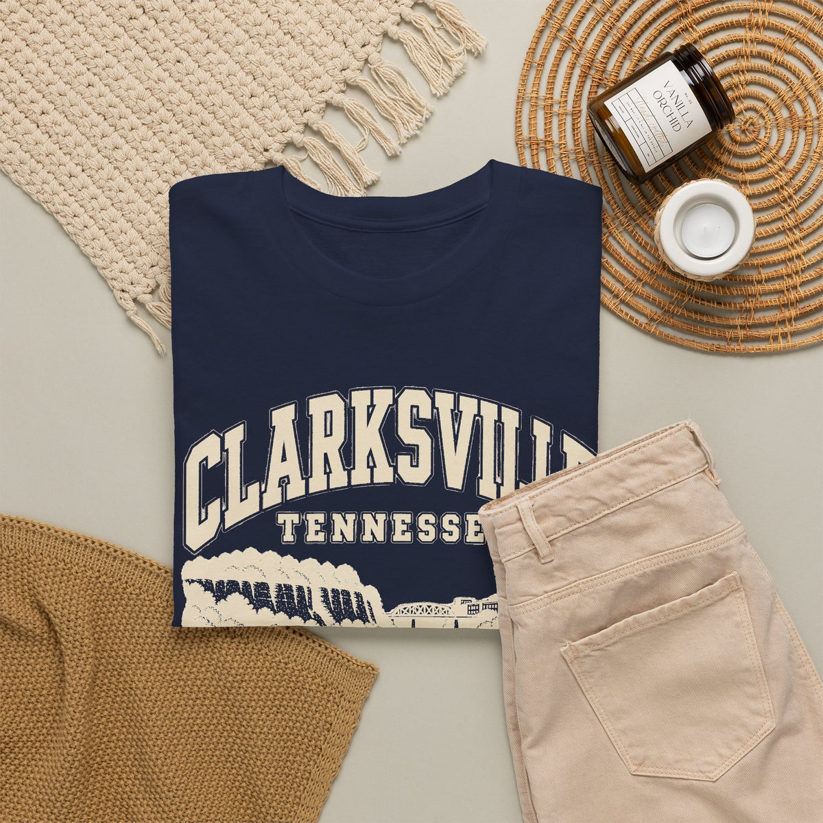 Clarksville Vintage Varsity T-Shirt