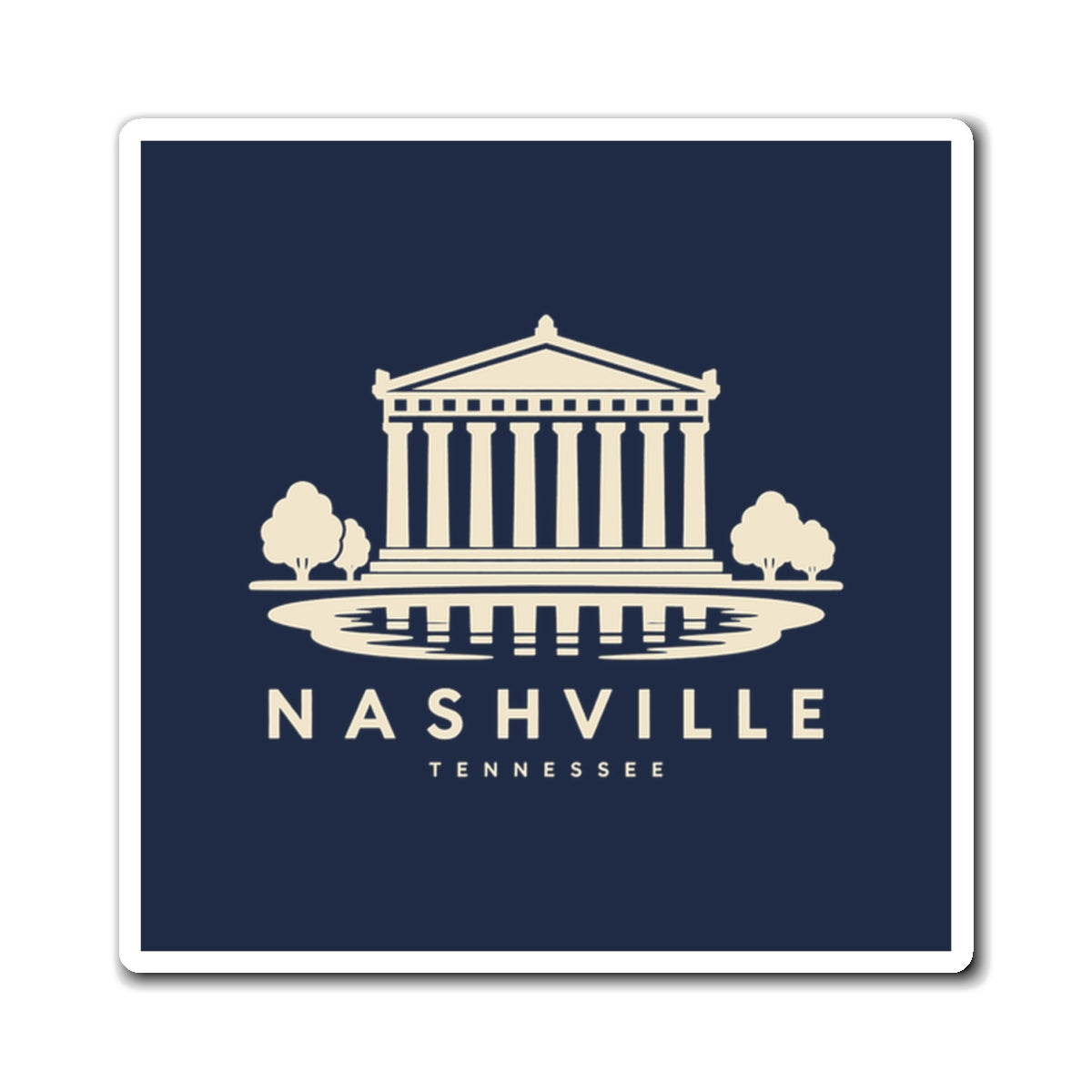 Nashville Parthenon Magnet (Navy)