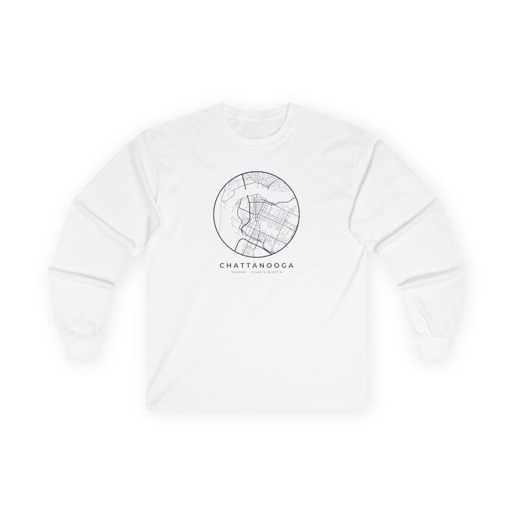 Chattanooga Street Map Long Sleeve T-Shirt