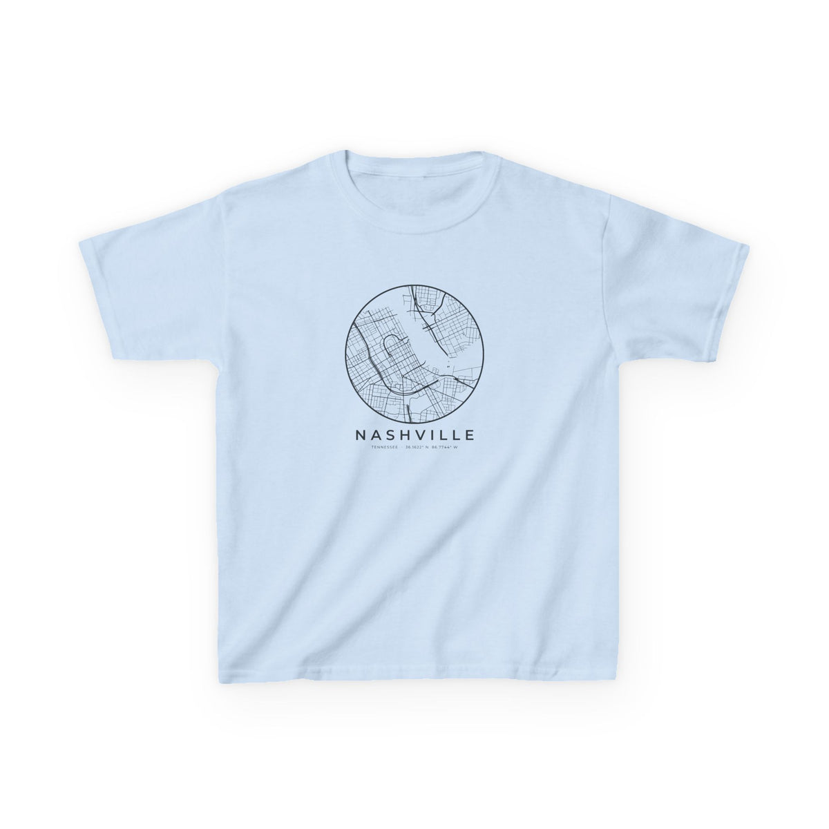 Nashville Street Map Kids T-Shirt
