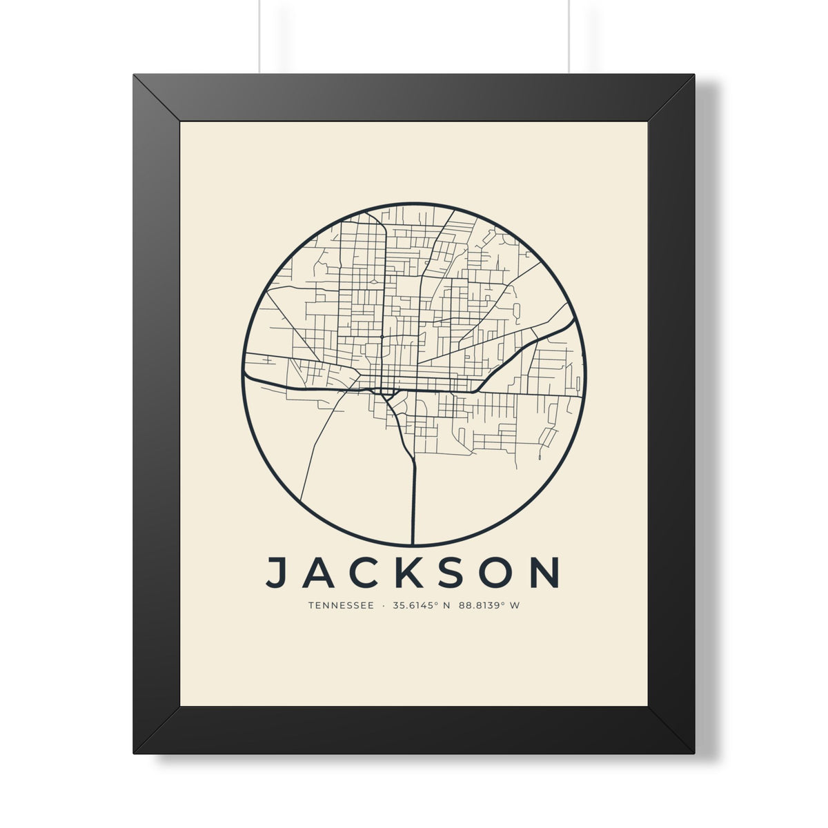 Jackson Street Map Framed Print
