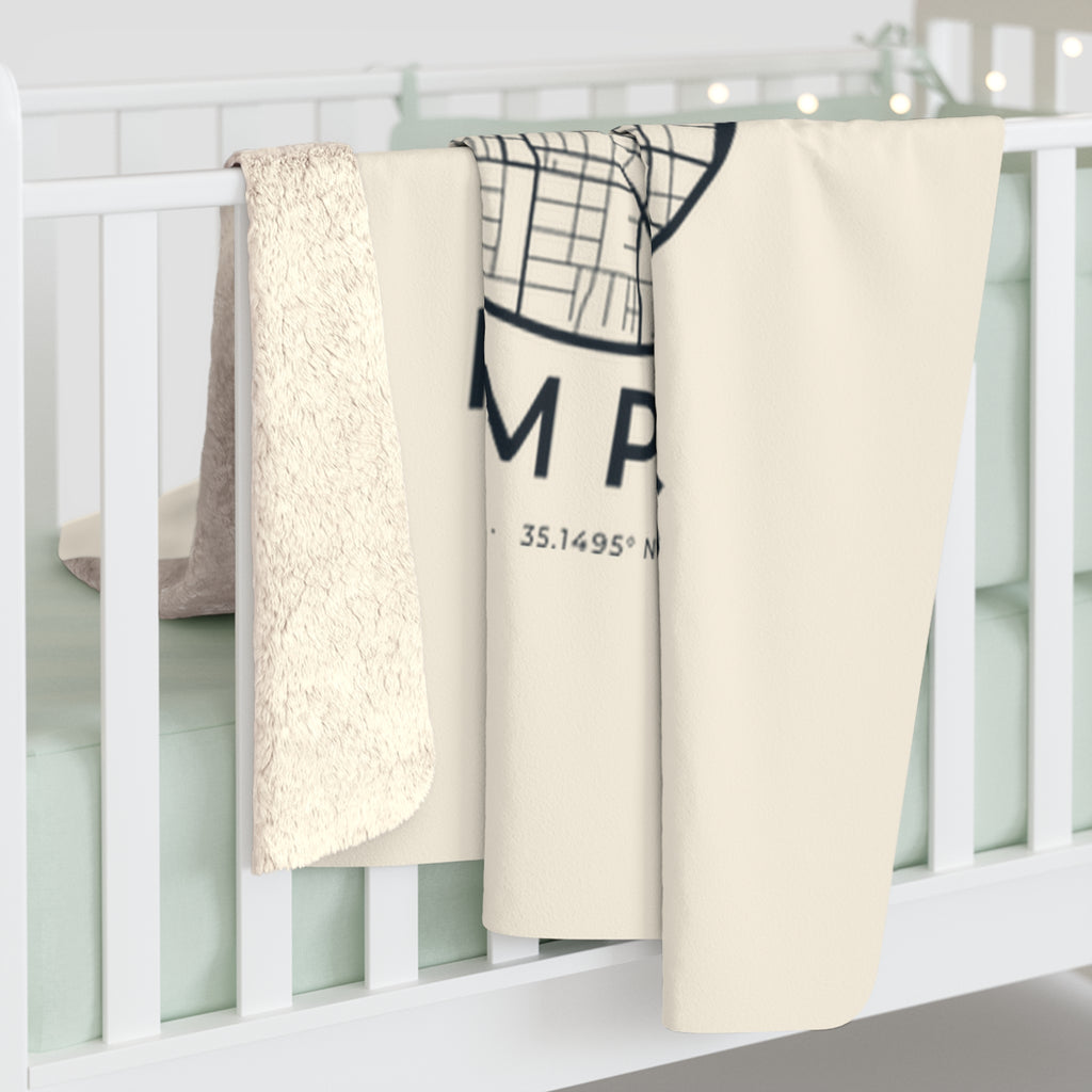 Memphis Street Map Sherpa Blanket